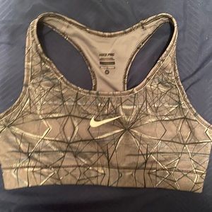 Gray Nike sports bra